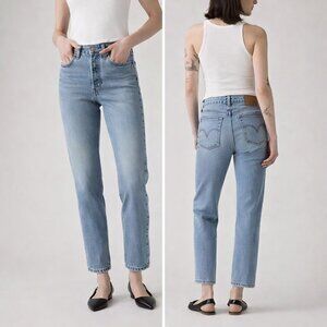 Levi’s Premium Wedgie Straight Jeans 26x26 Light Wash High Rise Vintage Denim